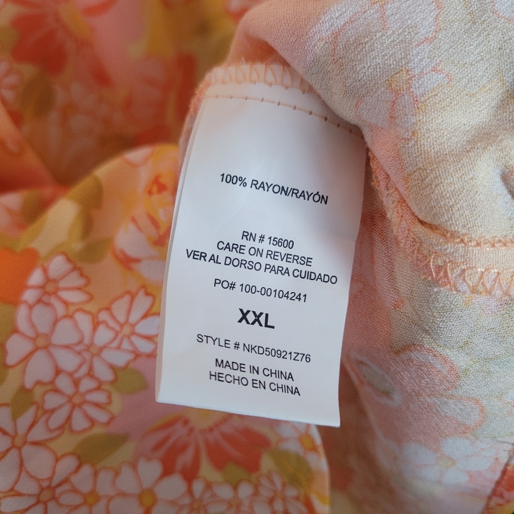 Rewind Orange Floral Dress - Picture 8 of 11